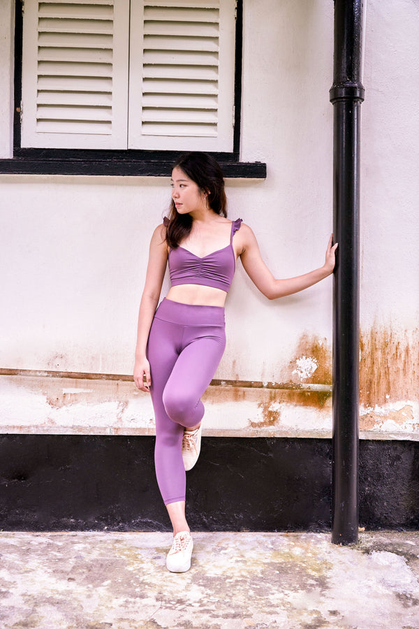 Kylie V Bra in Grey  yoga top – Rangoon Active